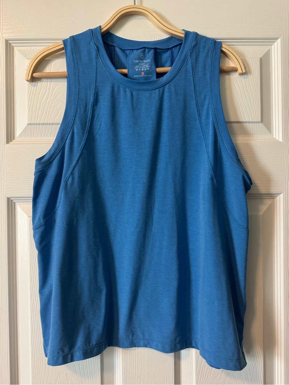 Sweaty Betty London Blue Racerback Training Tank Top Activewear - Medium